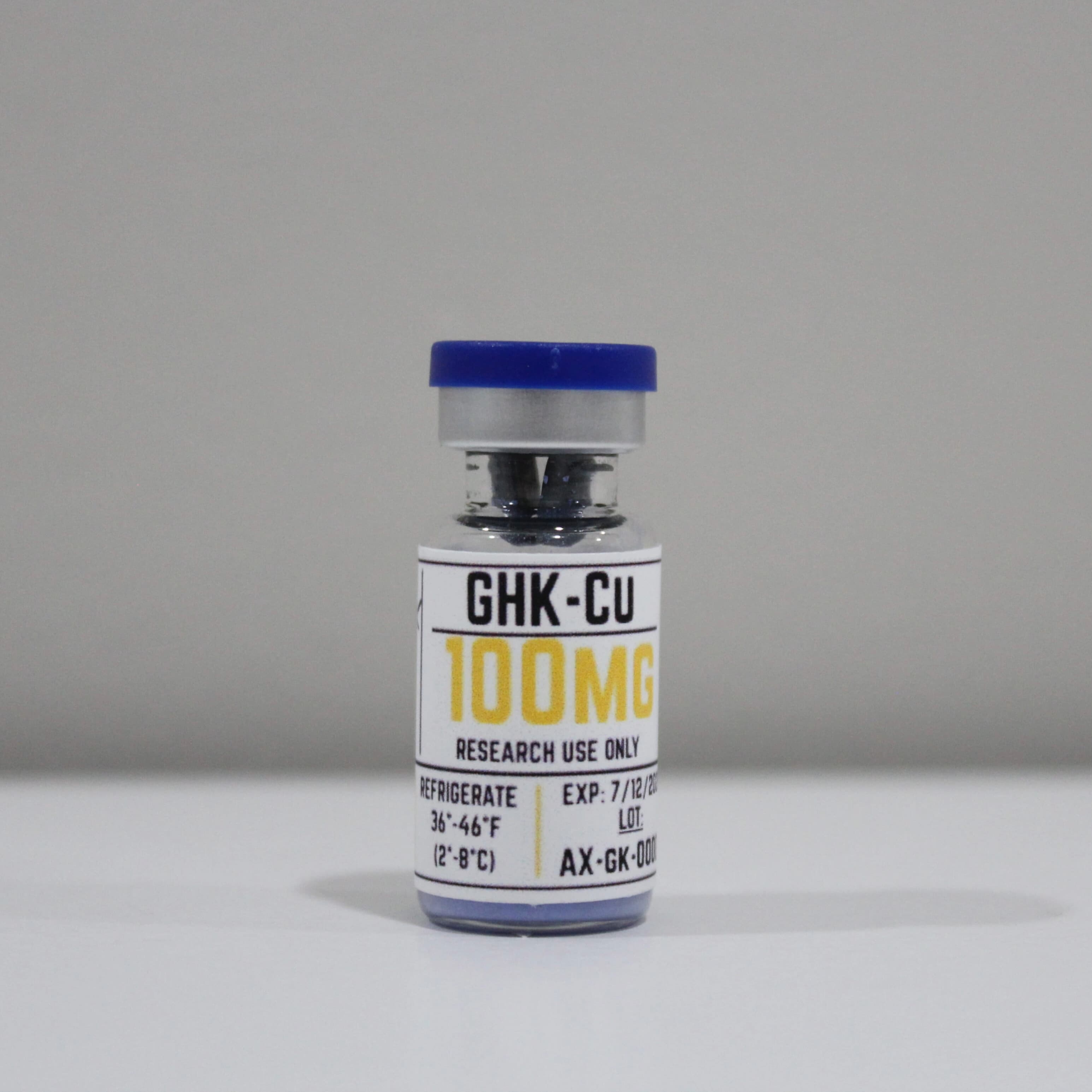 GHK-Cu research peptide vial, ≥99% (HPLC) purity, COA verified